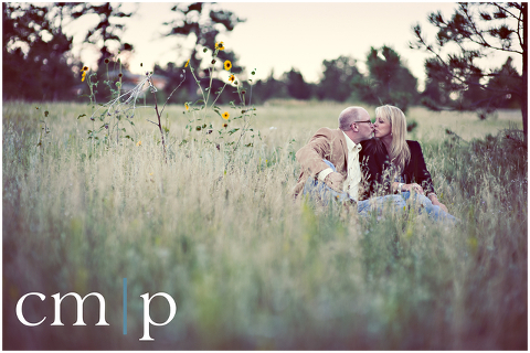 kissing in a field