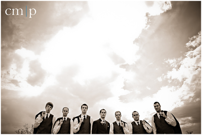 field of groomsmen