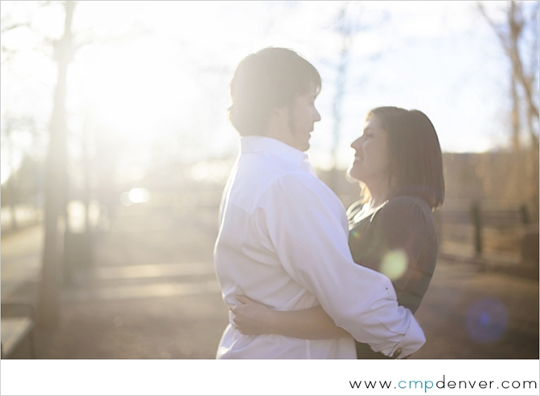Downtown Denver Engagement Photo