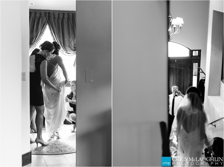 06 bride putting her dress on