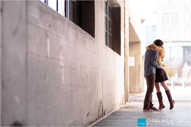 13 hugging in the alley