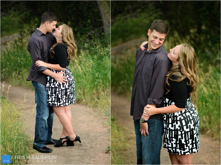 Castlewood Canyon Engagement Photo