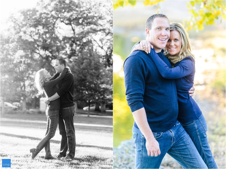 wash park engagement photo