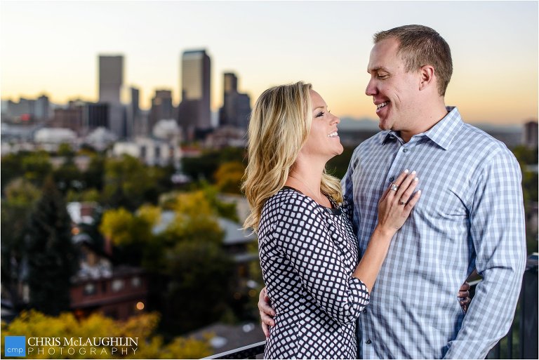 wash park engagement photo
