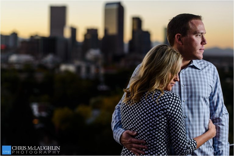 wash park engagement photo