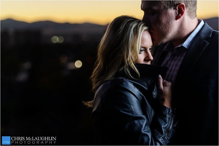 wash park engagement photo