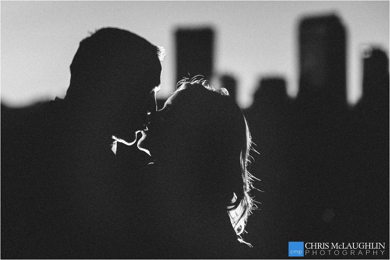 wash park engagement photo