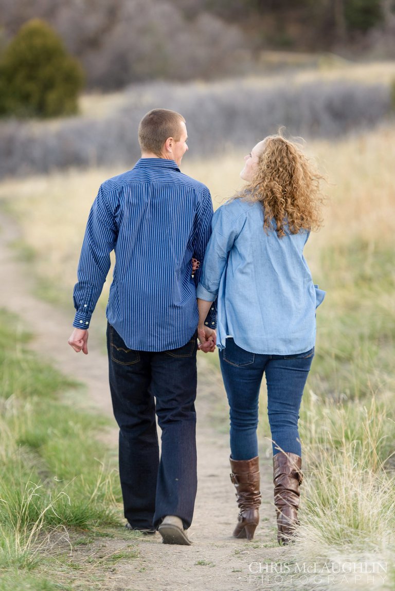 Castlewood Canyon Engagement Photo