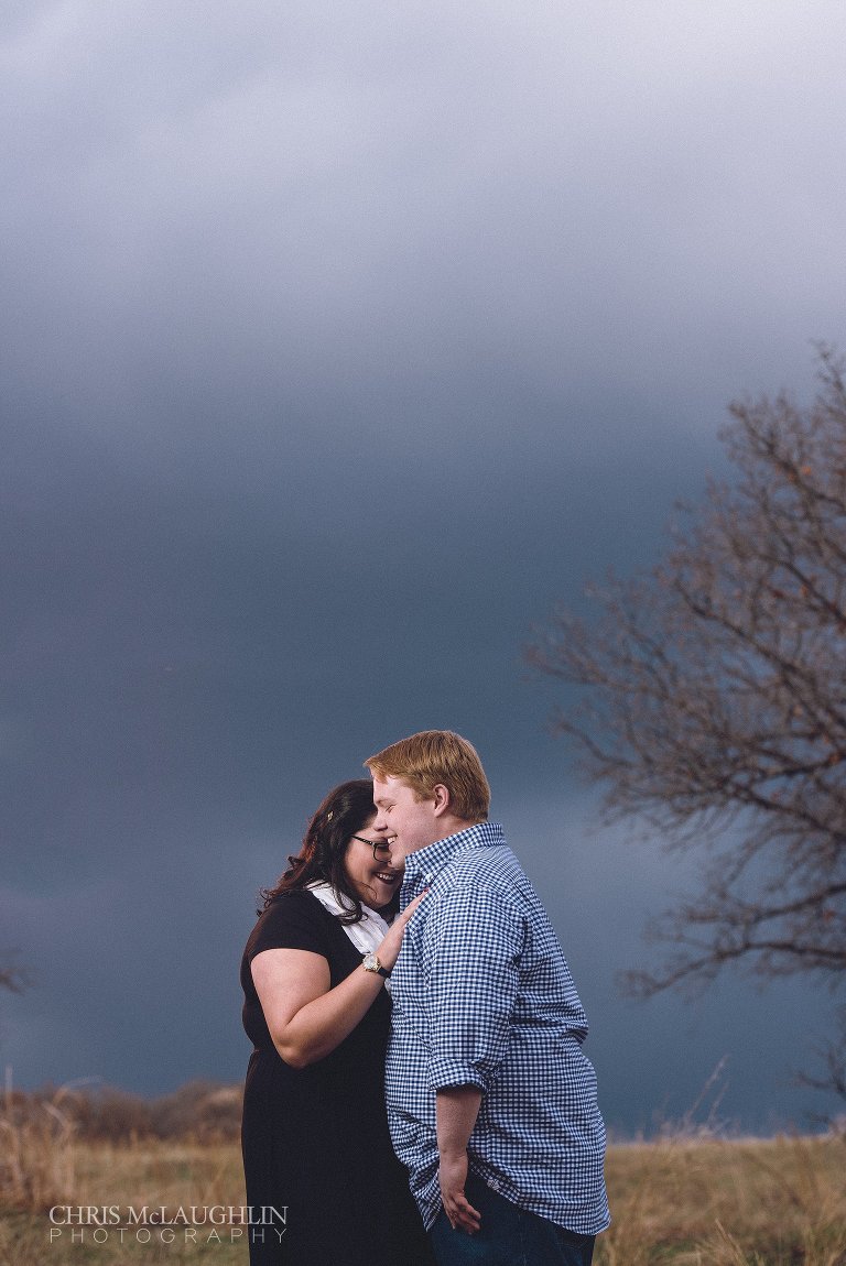 castlewood canyon engagement photo