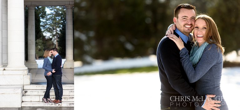 cheeseman park engagement photo