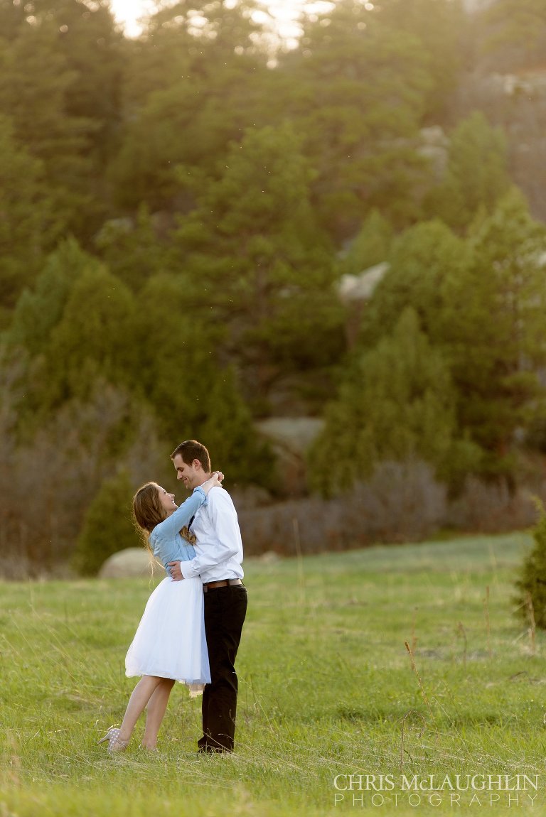 castlewood canyon engagement picture