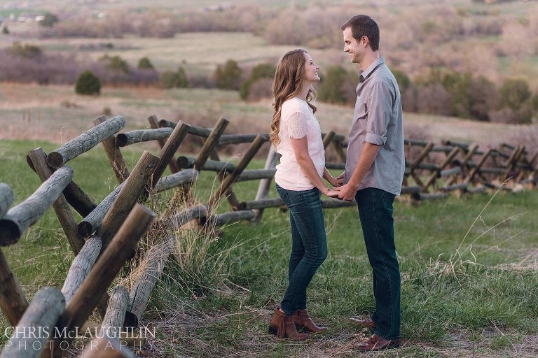 castlewood canyon engagement picture