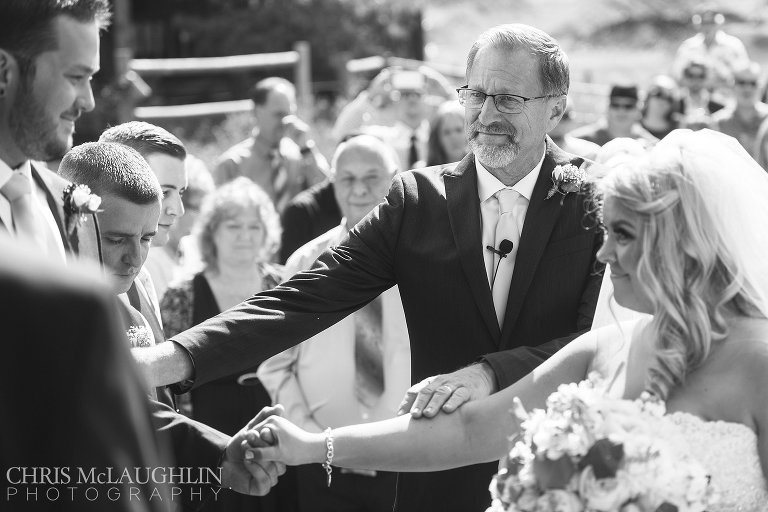 the cabin at caseys wedding photo