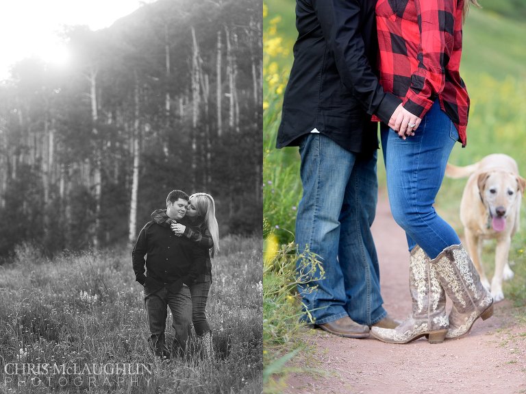 piney river ranch engagement picture