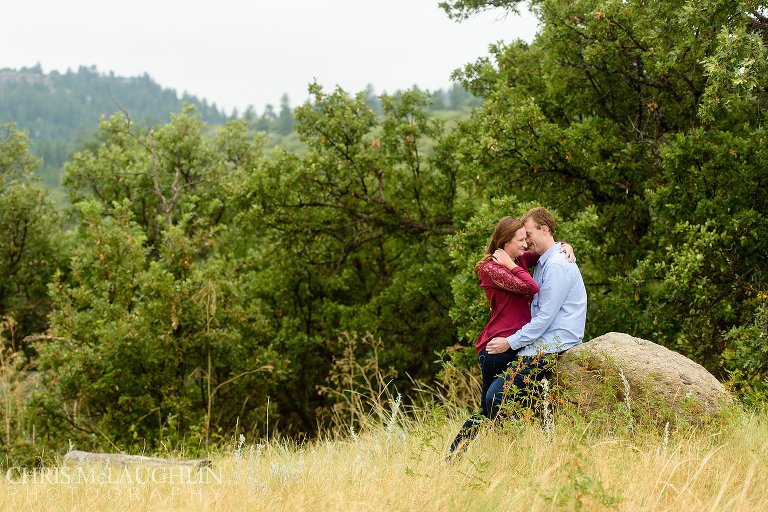 castlewood canyon engagement picture