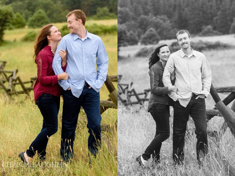 castlewood canyon engagement picture